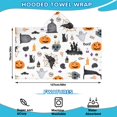 thumbnail image 2 of Halloween Pattern Hooded Bath Towel，50"x30" for Ages 3 To 12 Kids, Quick Dry Lightweight Soft Microfiber Hood Beach Towel Cover Up for Kids, 2 of 7
