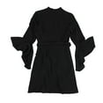 thumbnail image 2 of bar III Womens Bell-Sleeve A-line Dress, Black, Large, 2 of 2