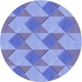 thumbnail image 1 of Ahgly Company Indoor Round Patterned Day Sky Blue Area Rugs, 4' Round, 1 of 6