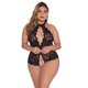 thumbnail image 3 of Gibobby Lencería sexy para mujer Conjunto Lencería Tanga Y Bralette con Relleno Stretch Encaje Moda Push Up, Brasier y Pantie Nightwear Pantys Sexy(Negro, M), 3 of 5