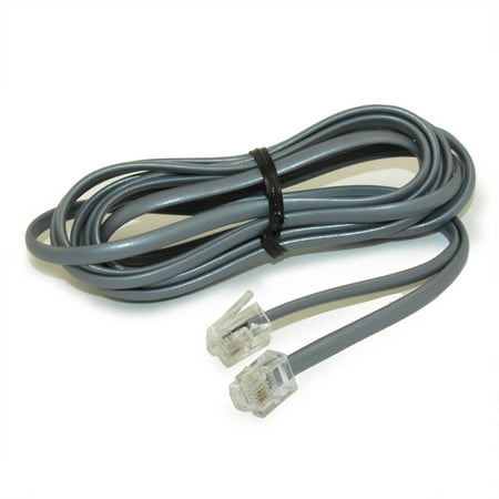 7Ft RJ11 Modular Telephone Cable, (6P4C), 4 Conductor/2 Lines, (Best Way To Reverse Lookup A Phone Number)