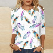 Women Blouses Women 2pk Tee Shirt Knit Blouse Long Long Sleeve Tee Floral Tunic Top Women's plus Tees Soft Shirts for Fall Floral Womens Top under Shirt Sleeve Rayon Shirts for La Grey S