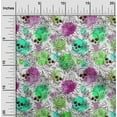 thumbnail image 1 of oneOone Cotton Jersey Green Fabric Floral & Skull Dress Material Fabric Print Fabric By The Yard 58 Inch Wide, 1 of 4