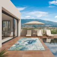 thumbnail image 3 of Teal Turtle Coastal Outdoor Rug for Patio/Deck/Porch, Non-Slip Large Area Rug 5 x 8 Ft, Summer Beach Coral Nautical Ocean Indoor Outdoor Rugs Washable Area Rugs, Reversible Camping Rug Carpet Runner, 3 of 8