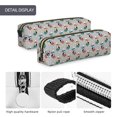 thumbnail image 4 of Fotbe Skiing penguin Estuche para Lápices de Cuero con Estampado, Estuche con Cremallera Resistente, Organizador Compacto y Elegante para Papelería, 4 of 7