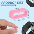 thumbnail image 2 of Uxcell Watch Band Holder Loop, Universal Silicone Watch Replacement Band Strap Keeper Parts for Smart Sport Pink 16 mm, 2 of 7