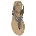 thumbnail image 4 of Journee Womens Bianca Wedge Heel Buckle Sandals, Widths Available, 4 of 10