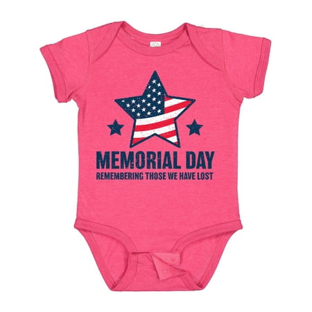 

Inktastic Memorial Day Grunge Remembering Those We Have Lost Gift Baby Boy or Baby Girl Bodysuit