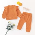 thumbnail image 6 of KPOPLK Baby Girls Ribbed 2 Piece Outfit MAMA'S MINI 3M 6M 9M 12M 18M 24M 2T 3T 4T Sweatshirt and Pants Set Clothing,Size 12-18 Months, 6 of 9