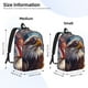 thumbnail image 2 of Disketp Bald Eagle Pilot print Canvas Backpack Lightweight Travel Daypack Student Rucksack Laptop Backpack-, 2 of 5