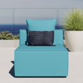 thumbnail image 2 of Sofa Middle Chair, Fabric, Blue, Modern Contemporary Urban Design, Outdoor Patio Balcony Cafe Bistro Garden Furniture Hotel Hospitality, 2 of 7