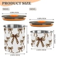 thumbnail image 3 of Leopard Bow Airtight Coffee Bean Canister 30oz Food Storage Containers with Lids For Gournd, Tea, Sugar, Flour, Rice, Cereal, Candy Cookie Jar, 3 of 8