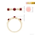 thumbnail image 6 of Angara Natural Round Ruby & Marquise Diamond Ring for Women in 14K Yellow Gold – July Birthstone Jewelry | Ruby and Diamond Ring (Ring Size - 8), 6 of 10