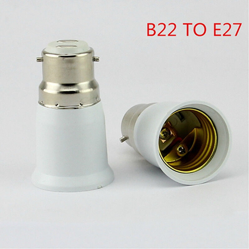 E27-B22 Extender convertidor de la lámpara del Bulbo del sostenedor del zócalo Blanca para el hogar Herramientas GerTong E27 a B22 del zócalo del Adaptador de luz Base Converter 