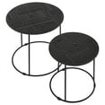thumbnail image 3 of Loannis 2-piece Round Mango Wood Nesting Table Matte Black, 3 of 10