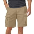 thumbnail image 4 of Cargo Shorts for Men Elastic Waist Shorts Classic-Fit Knee Length Cargo Shorts Lightweight Casual Work Shorts with Multiple Pockets, 4 of 5