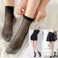 thumbnail image 6 of Spring Summer Women Soft Socks Velvet Silk Socks Non-Slip Bottom Splice Transparent Ladies Ultrathin Breathable Sock, 6 of 7