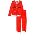 thumbnail image 4 of FKELYI Xmas Santa Long Sleeve Pjs Size 4XL Polyester Women Christmas Pajamas with Pockets Loose Long Sleeve Sleepwear Pack of 2, 4 of 5