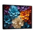 thumbnail image 2 of Designart "Blue Yellow modern Still Lifes" Abstract Still Lifes Floater Framed Wall Decor, 2 of 7
