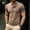 Khaki, variant on COSFO Summer Tshirts Shirts for Men Cotton Short Sleeve Green Henley Classic T-Shirt Slim Fit Workout Pullover Casual Tops
