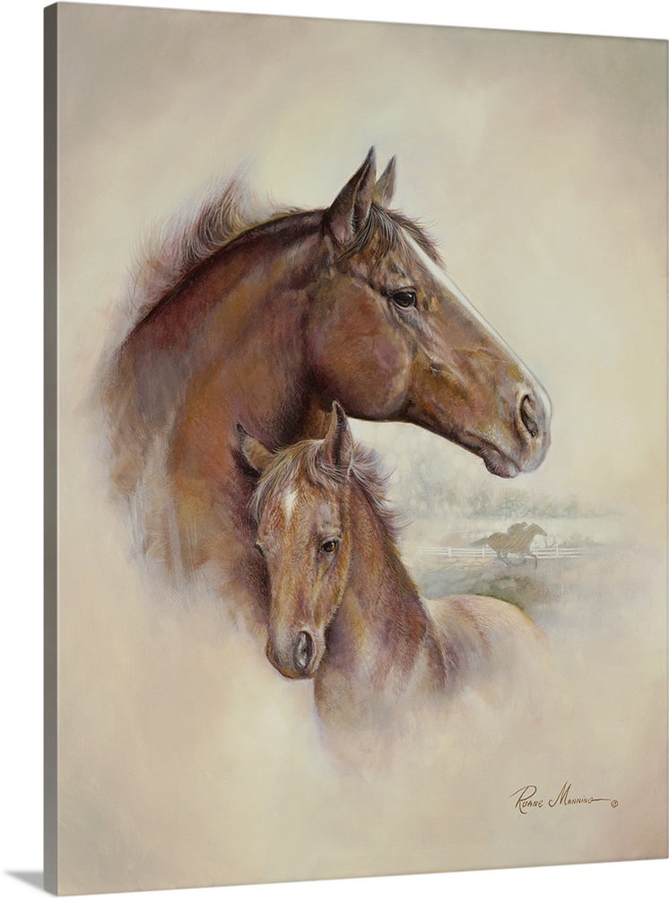 Great BIG Canvas "Race Horse II" Canvas Wall Art 16x20