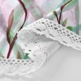 thumbnail image 3 of 60 Inch Round Tablecloth with White Lace Trim Fall Table Cover for Elegant Dining Decor Mint Green Vines, 3 of 8