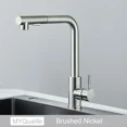 thumbnail image 1 of Matte Black Pull Out Kitchen Sink Faucet Two Model Stream Sprayer Nozzle Stainless Steel Hot Cold Wate Mixer Tap Deck, 1 of 5