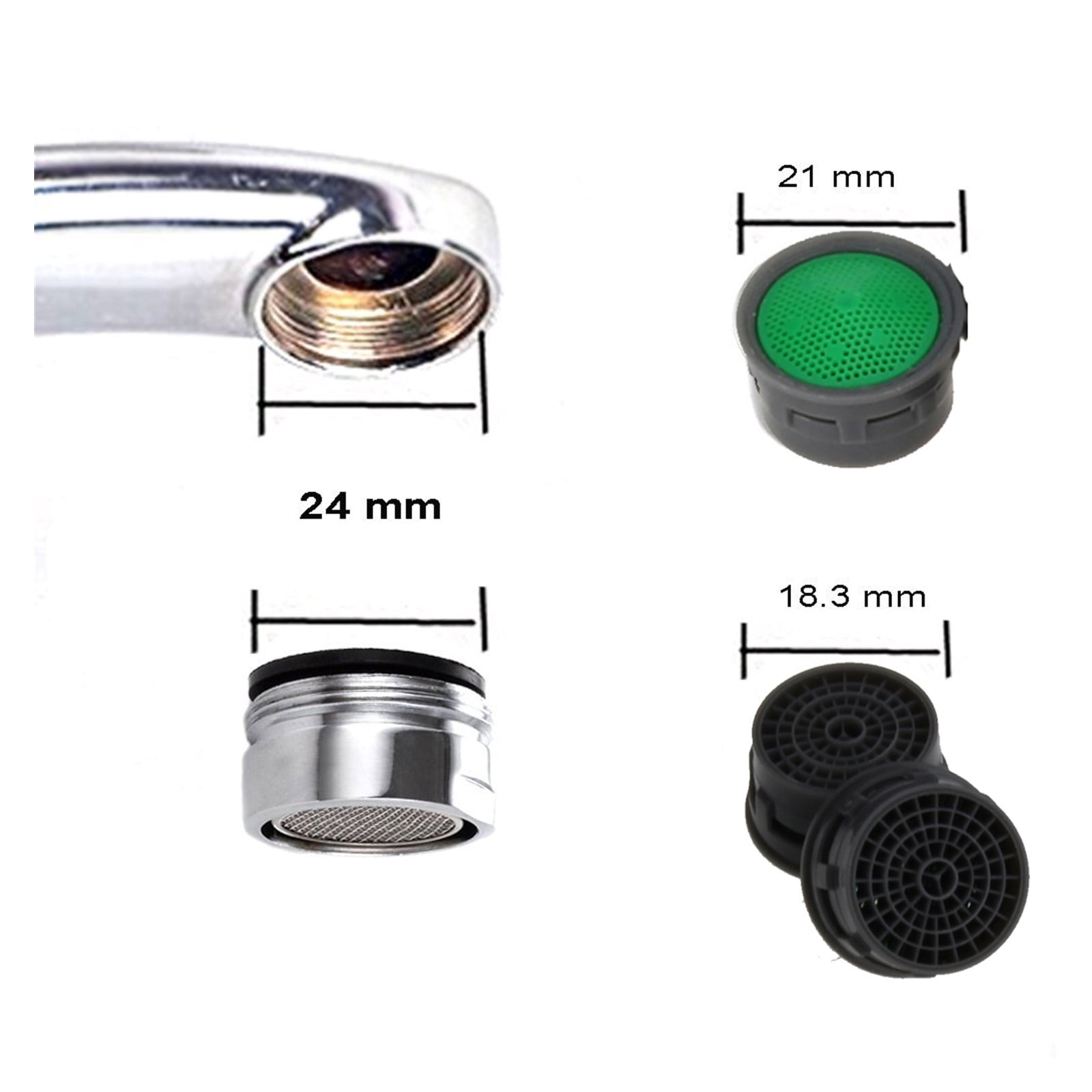 20 Pcs Kitchen Faucet Bubbler,Water Saving Basin Inner Core Faucet Splash Head Faucet Aerator With Gasket For Kitchen And Bathroom ,Water Saving