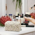 thumbnail image 4 of Travel Floral Cosmetic Bag Small Quilted Storage Pouch Portable Organizer For Makeup, 4 of 5