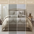 thumbnail image 5 of Nanshing  Tiana 7 Piece Traditional Damask Comforter Set Beige - California King, 5 of 5