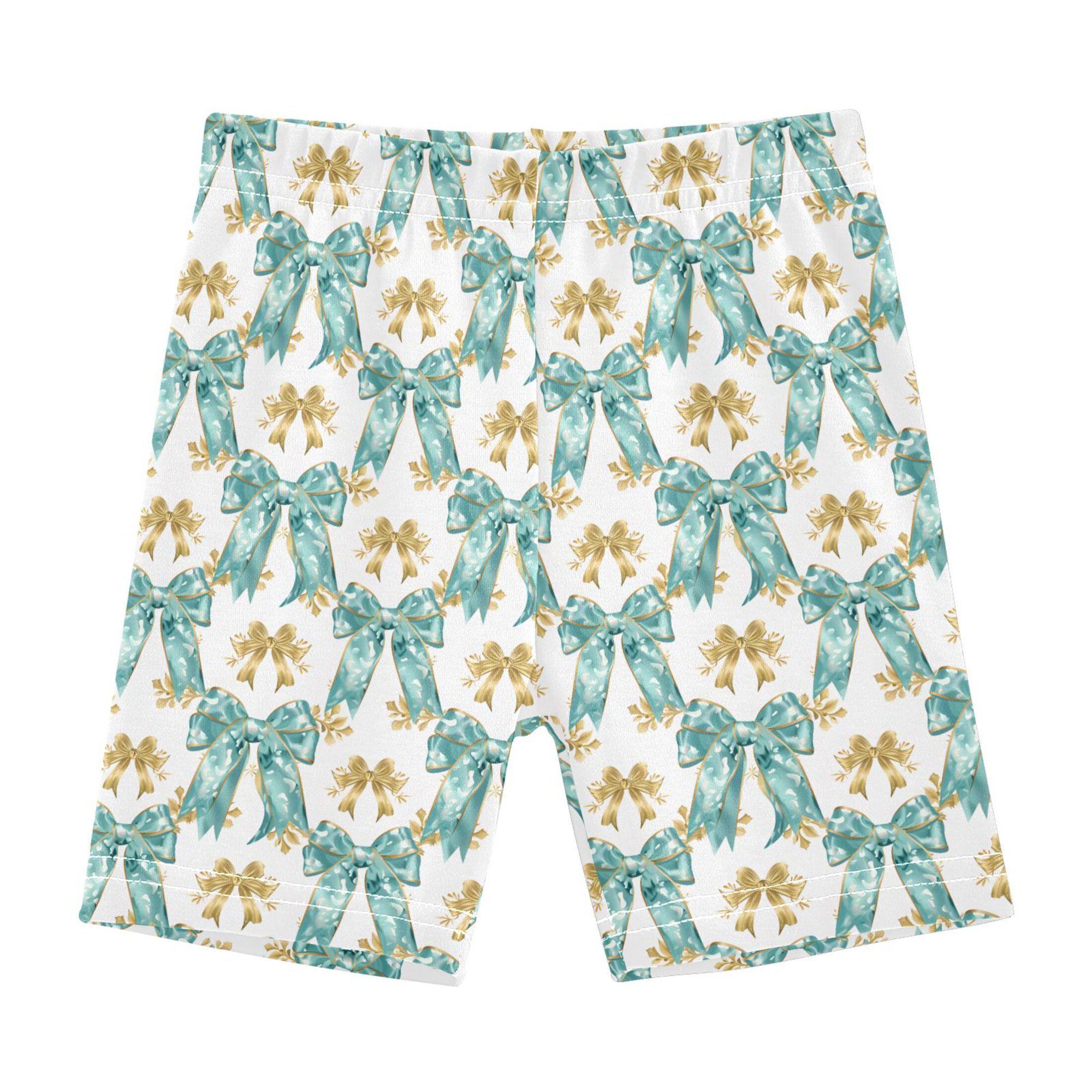 joogoo Green Gold Bows Girls Lined Shorts Bike Dance Bottoms 10Y