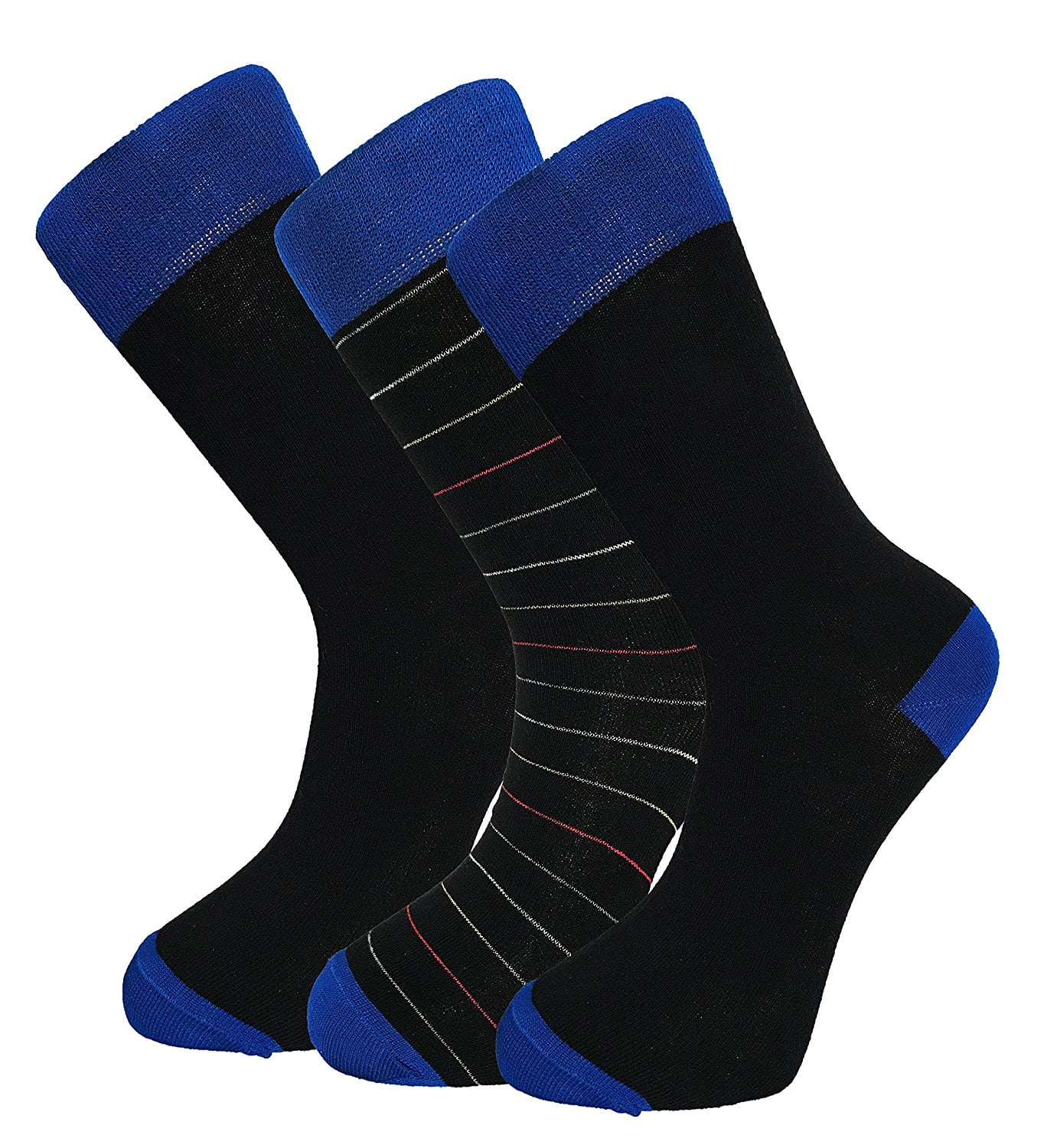 Men's Cotton 3 Pack Dress Socks Solid Ribbed Argyle Shoe, Sock Size 9.5