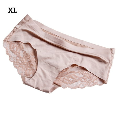

Dido Women Lace Edge Panty Breathable Elastic Waist Band Girl Moisture Wicking Briefs Underwear