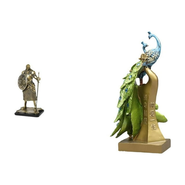 Estatua de caballero, figura decorativa de escritorio, artesanía coleccionable, escultura de resina, estatua de , ideal para escritorio, esta