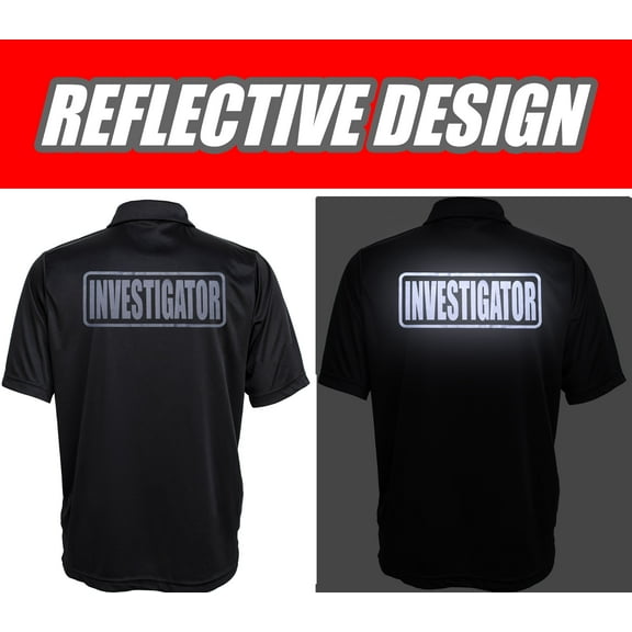 Investigator Polo REFLECTIVE design, Performance Polo, moisture wicking