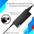 thumbnail image 2 of Cargador Para Laptop Compatible Para Samsung 19V A 3.16A VIMI, 2 of 9