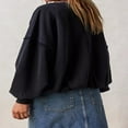 thumbnail image 3 of Pull Col Rond à Manches Longues en Couleur Unie pour Femme, 3 of 4