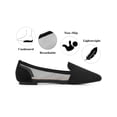 thumbnail image 2 of BLISSFUL STEP Women's Pointed Toe Mesh Slip-on Ballet Flats Black 7, 2 of 7