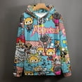 thumbnail image 4 of Aggretsuko Hoodie 3D Print Pullover Hooded Long Sleeve Sweatshirts Tops Blouse with Pocket for Mens Womens, 4 of 8