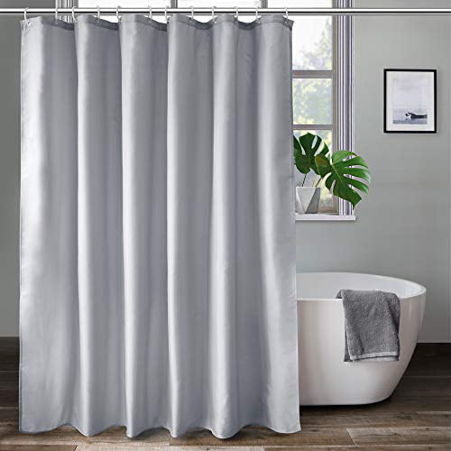 Waterproof Shower Curtain Plain Extra Wide Extra Long Standard With Hooks Ring 