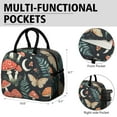 thumbnail image 6 of Obrewu Mushrooms Butterflies Moon Pattern Lunch Bag for Adult, Insulated, Leakproof, Oxford Cloth, 6 of 7