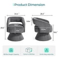 thumbnail image 5 of Linsy Home 360° Swivel Accent Chair, Modern Upholstered Barrel Chair for Living Room, Corduroy Grey, 5 of 8
