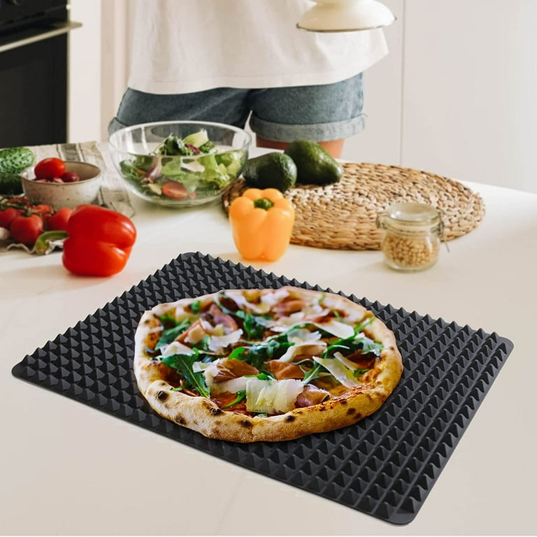 Silicone Baking Mat 16 x 11 Non Stick Food Grade Silicone Mat Foldable and Heat Resistant Cooking Mat for Oven Grilling BBQ Roasting Pastry Baking Mat Black 1Pc Walmart