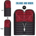 thumbnail image 4 of 0 Degree Sleeping Bag Cotton Flannel Winter Cold Weather for Adults XXL Sleeping Bag 4 Season Big and Tall with Pillow Compression Sack, 4 of 7