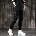 thumbnail image 3 of Pantalones Cargo Negros para Hombre con Bolsillos Pantalones Vaqueros Masculinos Motociclista Clásico 2024 Tendencia Diseñador Otoño Ropa Denim, 3 of 5