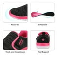 thumbnail image 4 of Dream Pairs Kids Boys & Girl Lightweight Running Shoes, Breathable Athletic Slip On Casual Walking Sneakers Shoes Black/Fuchsia Size 9 Toddler, 4 of 10