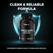 (2 pack) Vitabod Benfotiamine 600mg 180 Vegetarian Capsules - Also Called Fat Soluble Vitamin