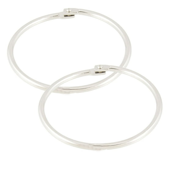 Unique Bargains Unique Bargains Silver Tone Metal 3.1" Looseleaf Loose Leaf Bundle Book Rings Keyrings 2 Pcs