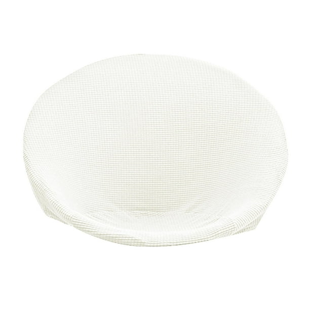 Funda elástica y extraíble para silla tipo platillo Jacquard, color blanco un tamaño
