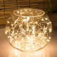 thumbnail image 5 of Paquete de 2 luces LED con control remoto, 16 pies, 8 modos, 50 LED, cable impermeable, luces estrelladas, luciérnagas parpadeantes para patio, jardín, decoración de fiestas, 5 of 5